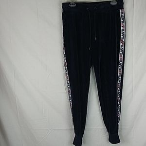 Unisex FILA vintage inspired navy velour pants S